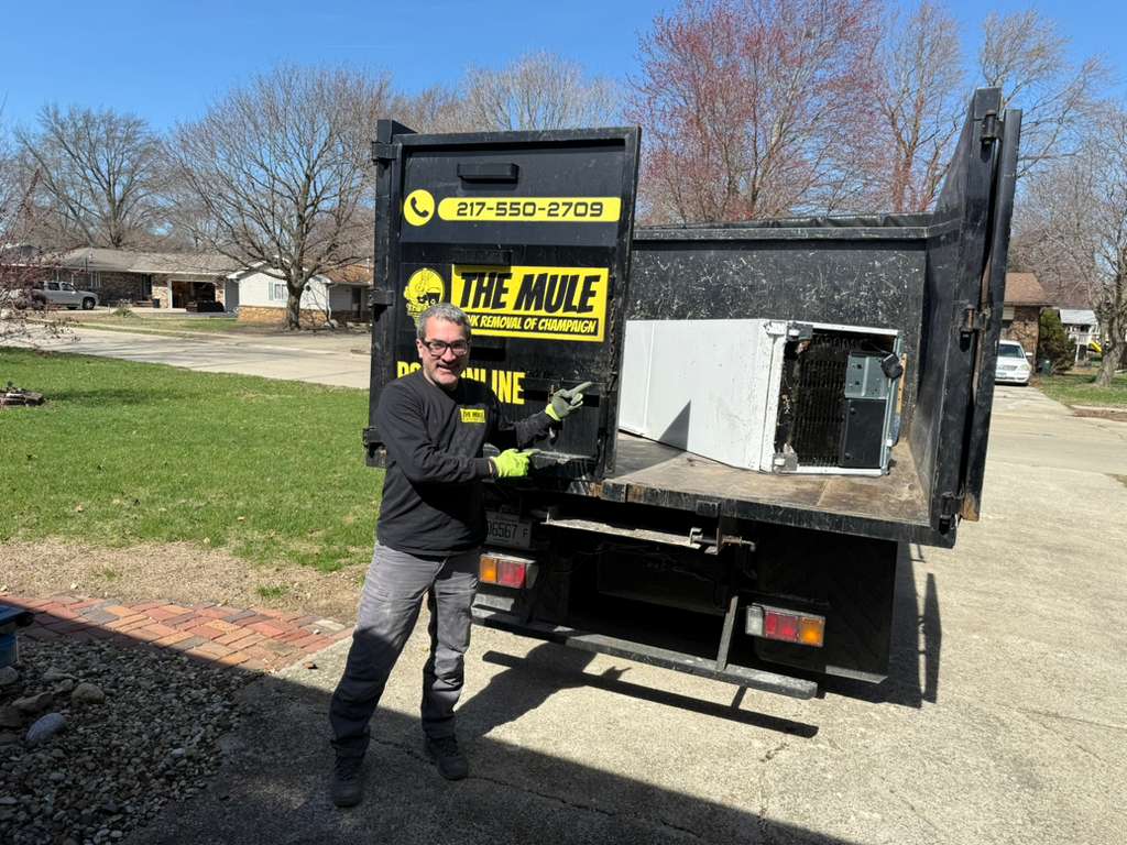 The Mule Junk Removal team providing reliable and professional junk removal service in Champaign, IL